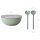 Mepal SILUETA Servierschale mit Deckel & Salatbesteck 5000 ml - Nordic White