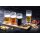 Biergläser mit Servierbrett 430 ml mit Gravur - Namen vertikal