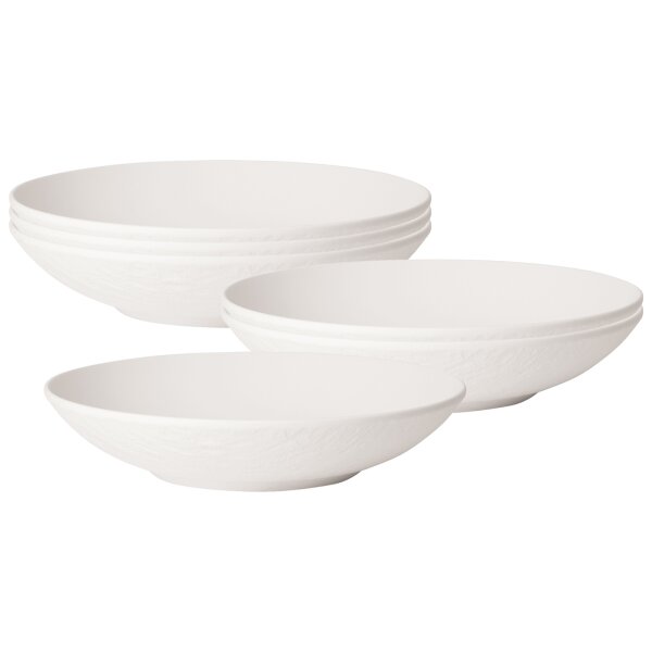 Villeroy & Boch Manufacture Rock Blanc Schale flach ø 23,5 cm 6er Set