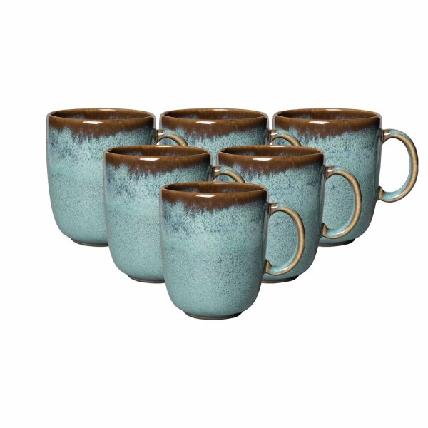 like. by Villeroy & Boch Lave Becher mit Henkel 400 ml 6er Set - Glacé