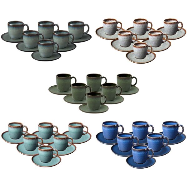 like. by Villeroy & Boch Lave Kaffeetasse mit Untertasse 190 ml 6er Set - Variante