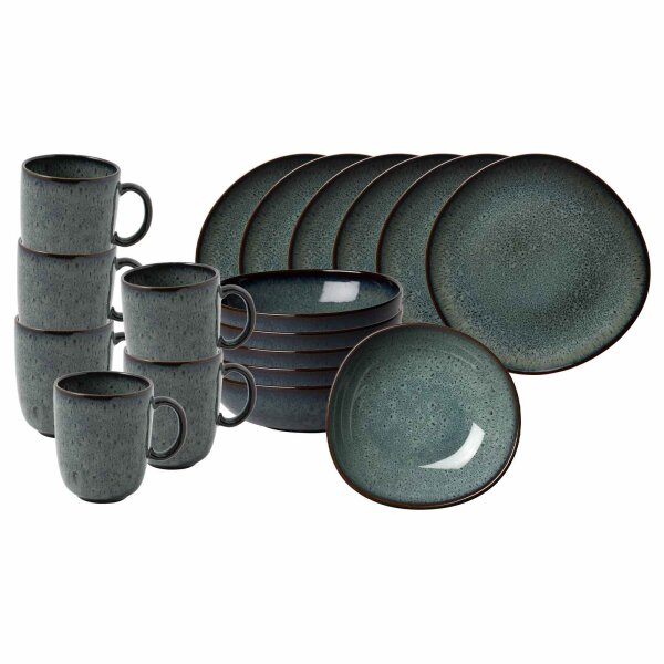 like. by Villeroy & Boch Lave Frühstücks-Set 18-teilig - Gris