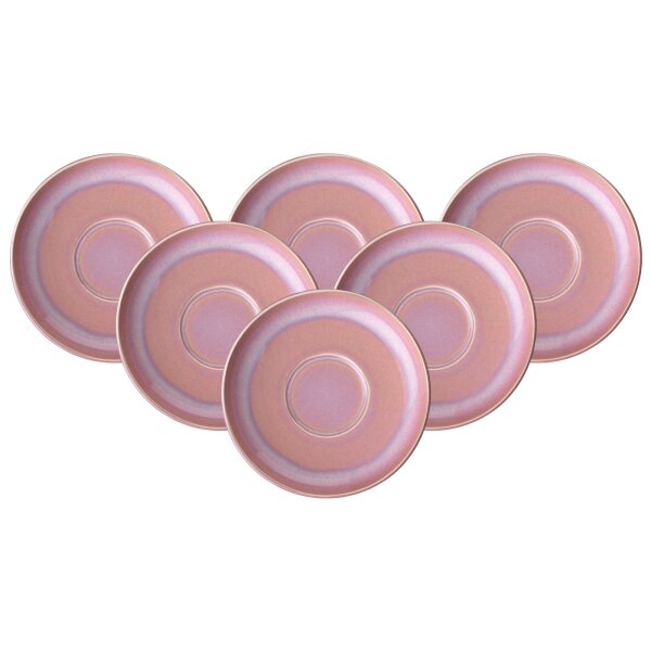 like. by Villeroy & Boch Perlemor Coral Kaffeeuntertasse ø 16,1 cm 6er Set