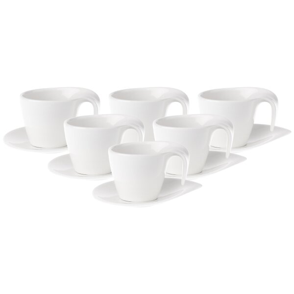 Villeroy & Boch Flow Kaffeetasse mit Untertasse 200 ml 6er Set