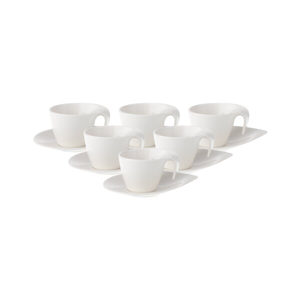 Villeroy & Boch Flow Espressotasse mit Untertasse 100 ml 6er Set