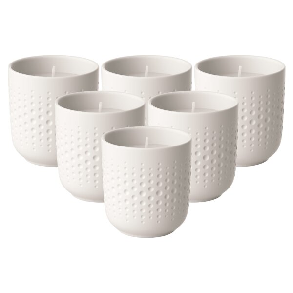 Villeroy & Boch Manufacture Collier blanc Duftkerze Carré Mystery 6er Set