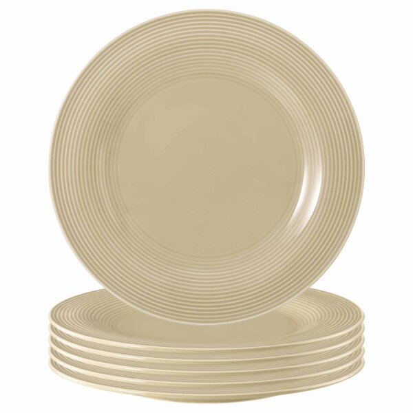 Seltmann Weiden Beat Color Glaze Speiseteller ø 27,7 cm 6er Set - Sandbeige