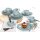 Seltmann Weiden Beat Color Glaze Speiseteller ø 27,7 cm 6er Set - Arktisblau