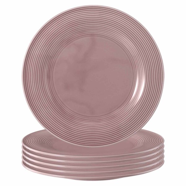 Seltmann Weiden Beat Color Glaze Speiseteller ø 27,7 cm 6er Set - Altrosa