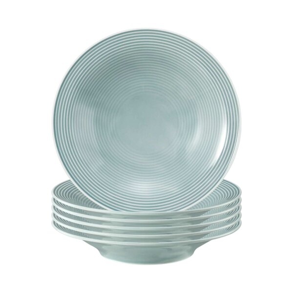 Seltmann Weiden Beat Color Glaze Suppenteller ø 22,5 cm 6er Set - Arktisblau