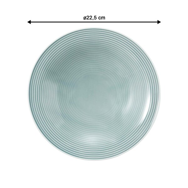 Seltmann Weiden Beat Color Glaze Suppenteller ø 22,5 cm 6er Set - Arktisblau