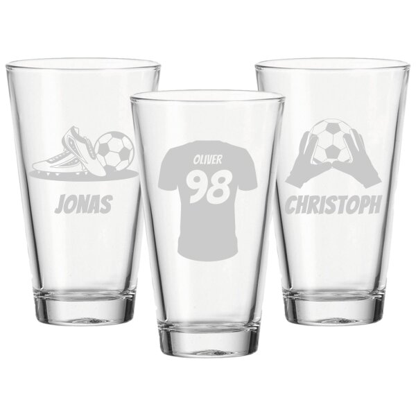 Trinkglas CIAO 300 ml Fußball 3er Set