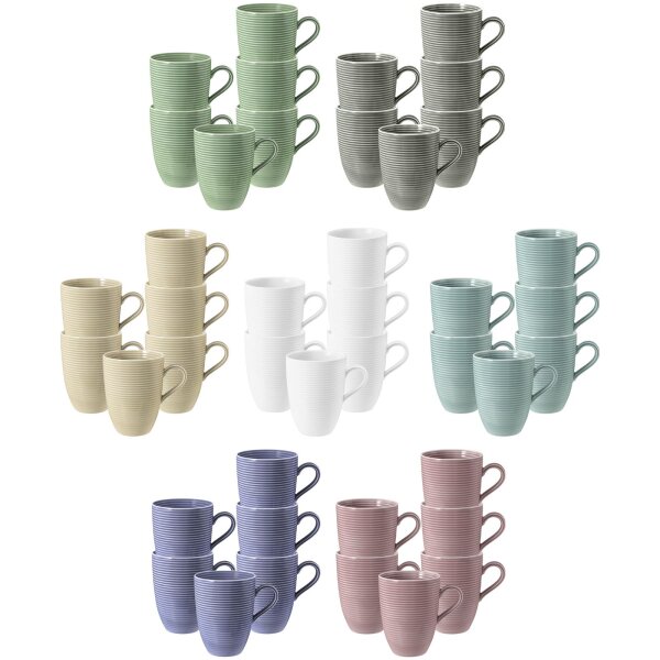 Seltmann Weiden Beat Color Glaze Kaffeebecher 350 ml 6er Set - Variante