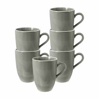 Seltmann Weiden Beat Color Glaze Kaffeebecher 350 ml 6er Set - Perlgrau