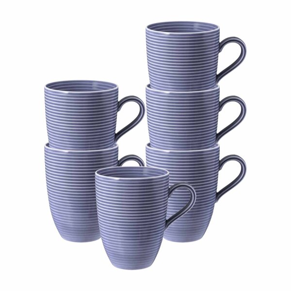 Seltmann Weiden Beat Color Glaze Kaffeebecher 350 ml 6er Set - Fliederblau