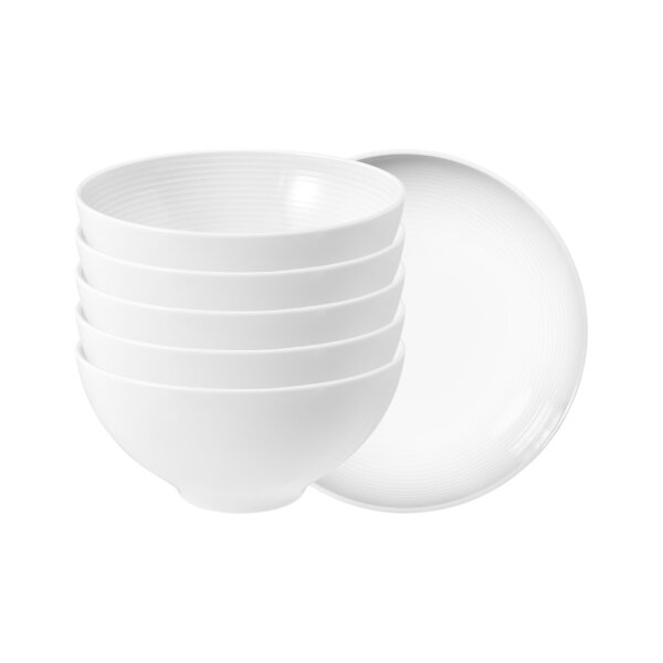 Seltmann Weiden Beat Color Glaze Müslischale ø 15,7 cm 6er Set - Weiß