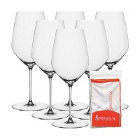 Spiegelau Hi-Lite Bordeauxglas 650 ml 6er Set + Poliertuch