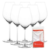 Spiegelau Hi-Lite Universalglas 510 ml 6er Set + Poliertuch