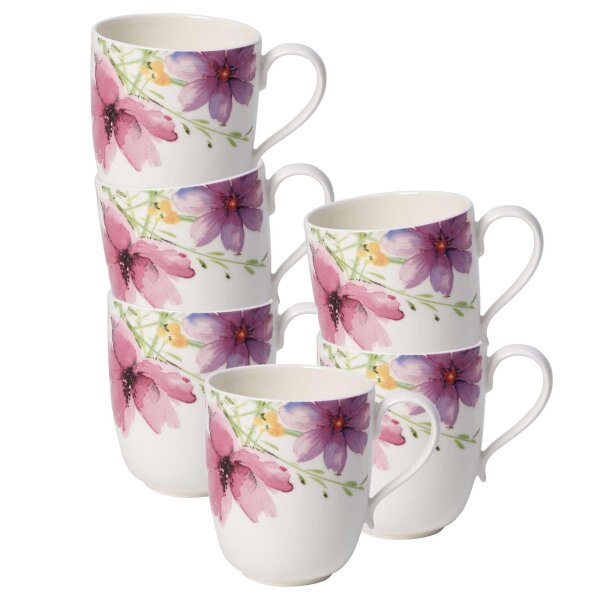 Villeroy & Boch Mariefleur Tea Becher mit Henkel 430 ml 6er Set