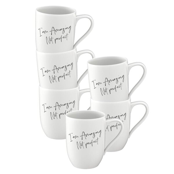 Villeroy & Boch Statement Becher Amazing. Not Perfect. 290 ml 6er Set