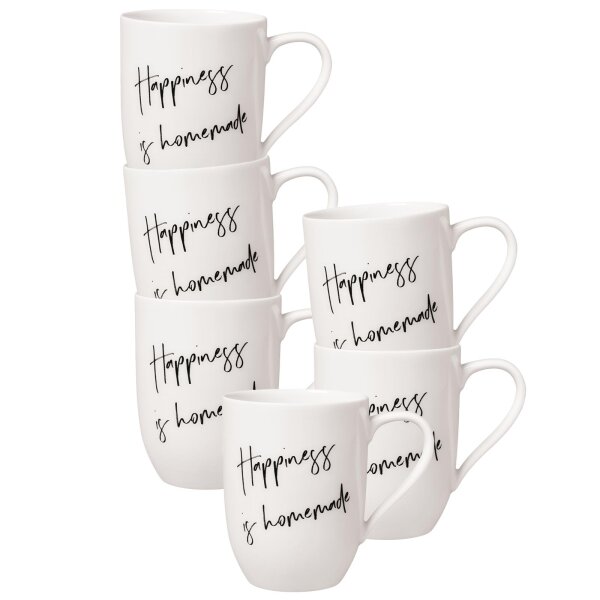 Villeroy & Boch Statement Becher Happiness is Homemade 290 ml 6er Set