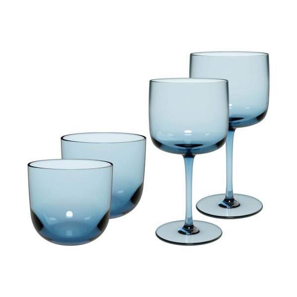 like. by Villeroy & Boch Like Glass Wein- und Wassergläser Set 4-teilig - Ice