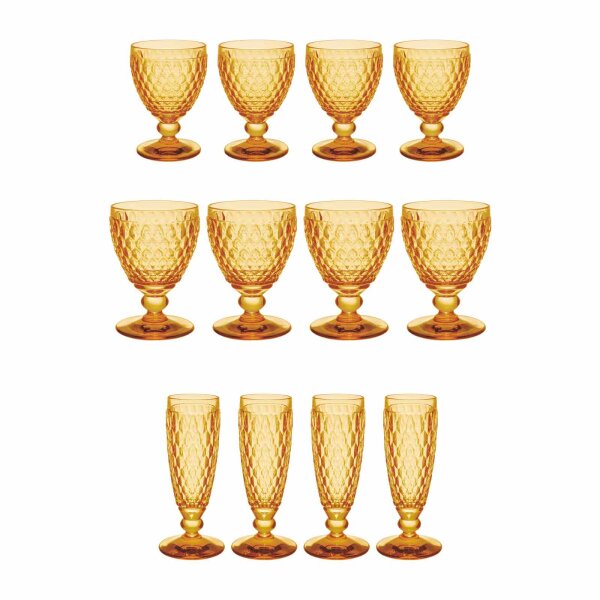 Villeroy & Boch Boston Coloured Weißwein- & Sektgläser Set 12er Set - saffron