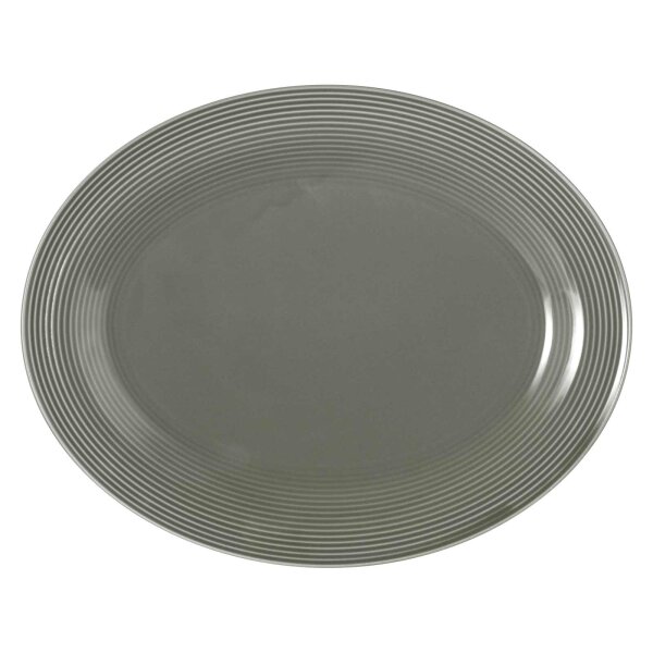 Seltmann Weiden Beat Color Glaze Servierplatte oval 35 x 28 cm - Perlgrau
