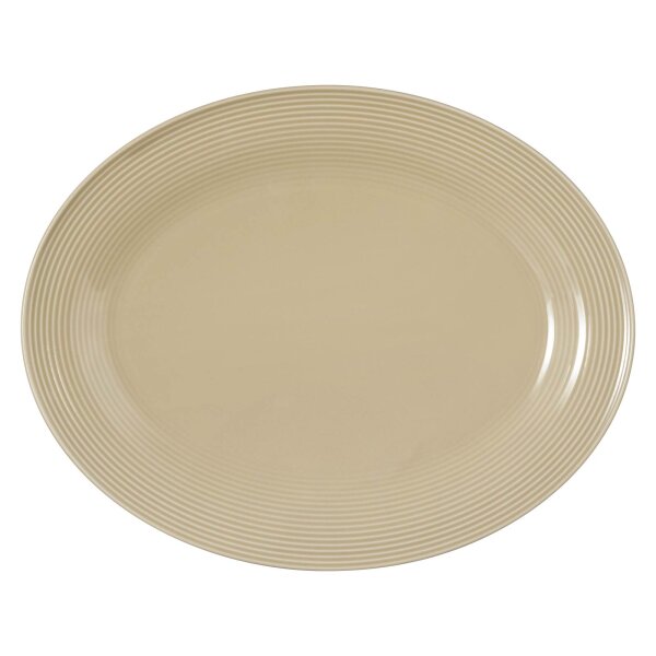 Seltmann Weiden Beat Color Glaze Servierplatte oval 35 x 28 cm - Sandbeige
