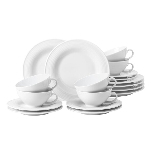 Seltmann Weiden Beat Color Glaze Teeservice 18-teilig - Weiß