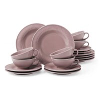 Seltmann Weiden Beat Color Glaze Teeservice 18-teilig - Altrosa