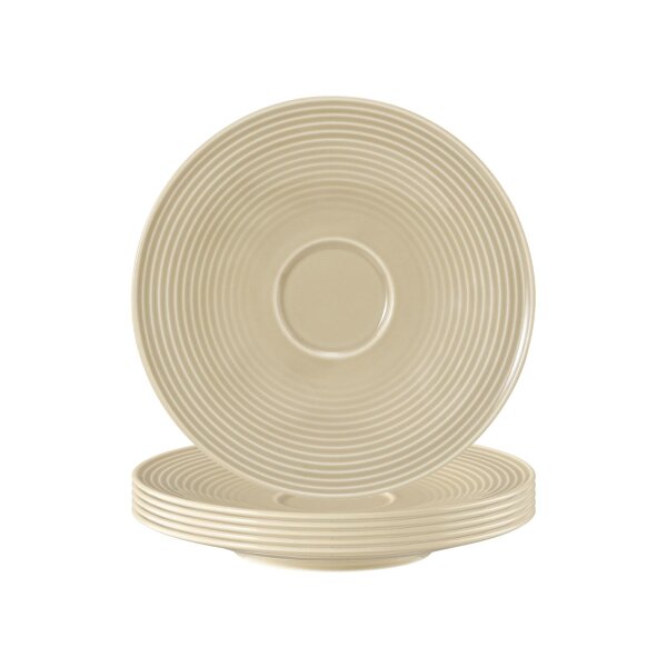 Seltmann Weiden Beat Color Glaze Untertasse ø 16,7 cm 6er Set - Sandbeige