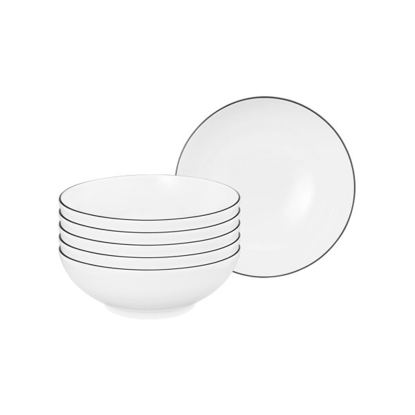 Seltmann Weiden Lido Black Line Dessertschale rund ø 15 cm 6er Set