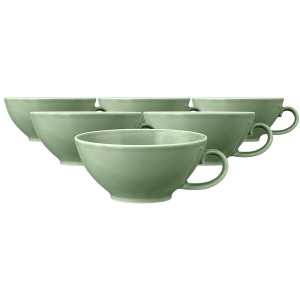 Seltmann Weiden Beat Color Glaze Teetasse 140 ml 6er Set - Salbeigrün