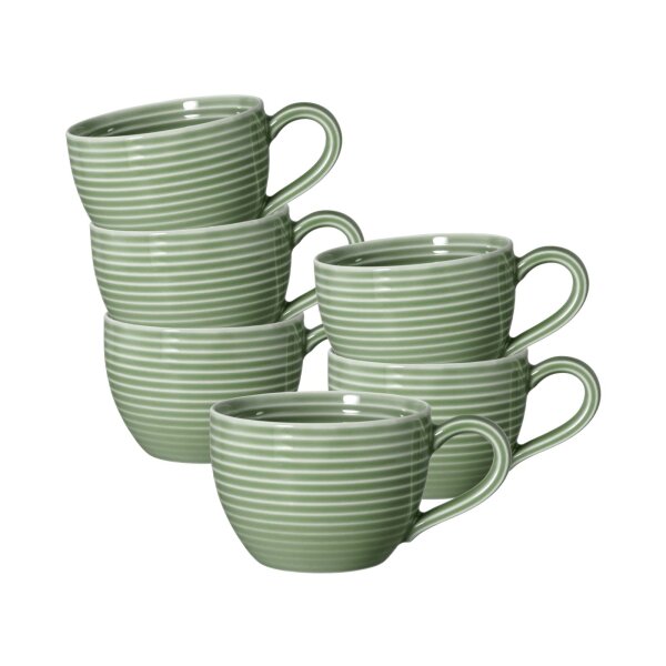 Seltmann Weiden Beat Color Glaze Espressotasse 0,11 l 6er Set - Salbeigrün