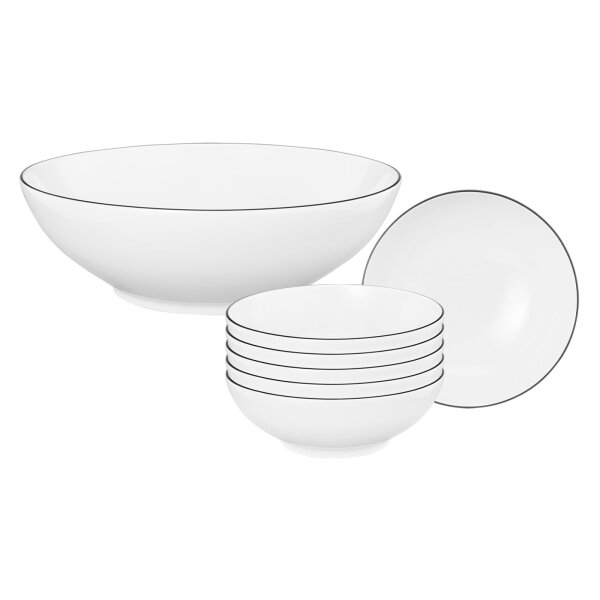 Seltmann Weiden Lido Black Line Schüssel-Set 7-teilig