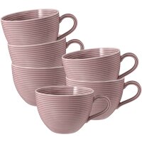 Seltmann Weiden Beat Color Glaze Milchkaffeetasse 0,35 l 6er Set - Altrosa