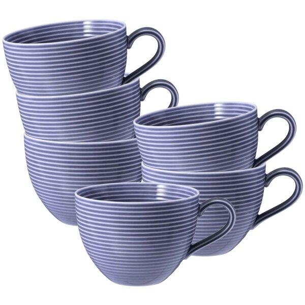 Seltmann Weiden Beat Color Glaze Milchkaffeetasse 0,35 l 6er Set - Fliederblau