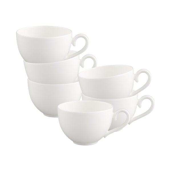 Villeroy & Boch White Pearl Kaffeetasse 120 ml 6er Set