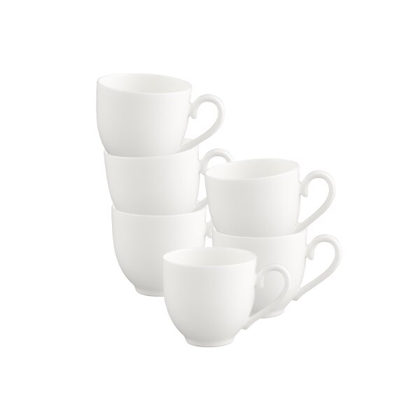 Villeroy & Boch White Pearl Espressotasse 70 ml 6er Set