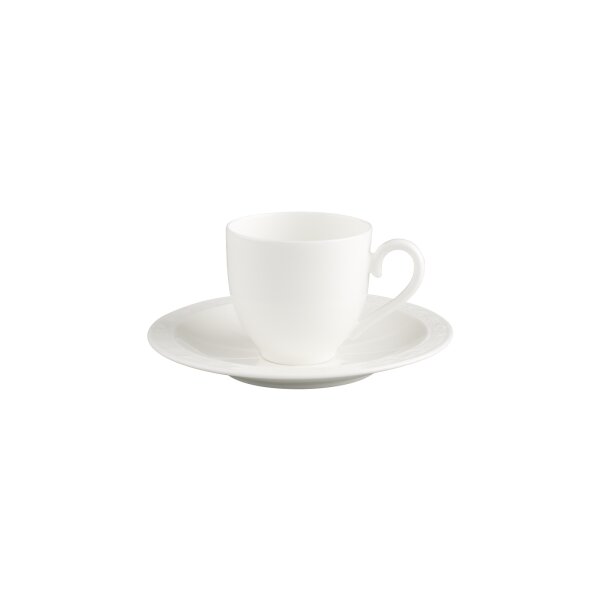 Villeroy & Boch White Pearl Espressotasse mit Untertasse 70 ml
