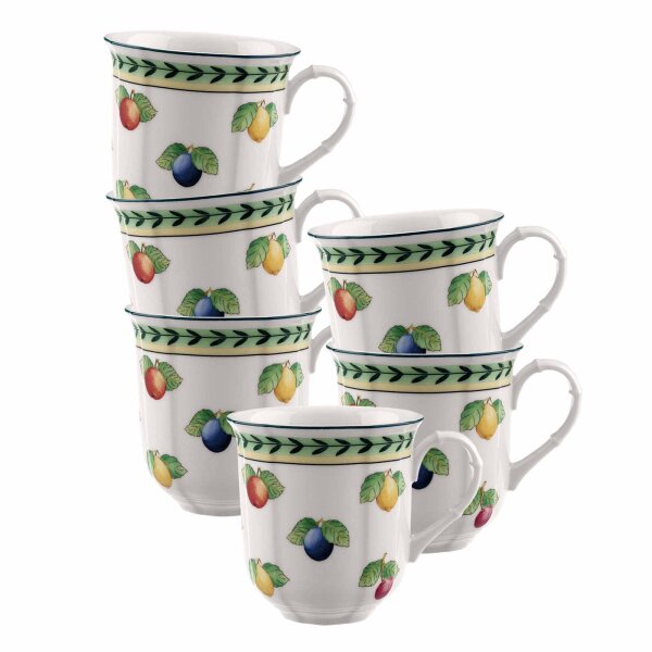 Villeroy & Boch French Garden Fleurence Becher mit Henkel 250 ml 6er Set