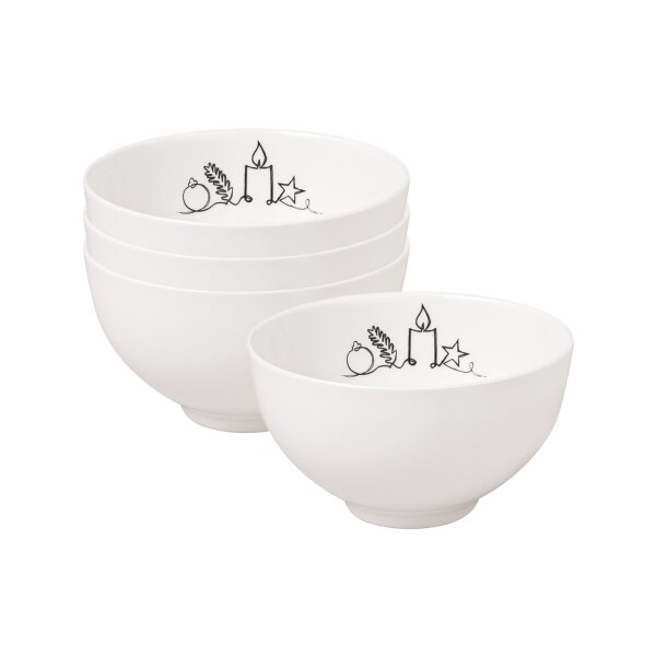 Villeroy & Boch Statement Lines XMAS Bol ø 13,8 cm 4er Set