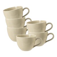 Seltmann Weiden Beat Color Glaze Kaffeetasse 0,26 l 6er Set - Sandbeige