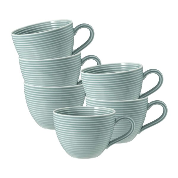 Seltmann Weiden Beat Color Glaze Kaffeetasse 0,26 l 6er Set - Arktisblau