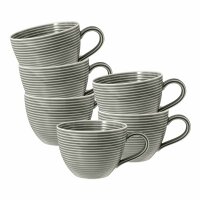 Seltmann Weiden Beat Color Glaze Kaffeetasse 0,26 l 6er Set - Perlgrau