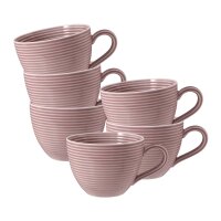 Seltmann Weiden Beat Color Glaze Kaffeetasse 0,26 l 6er Set - Altrosa
