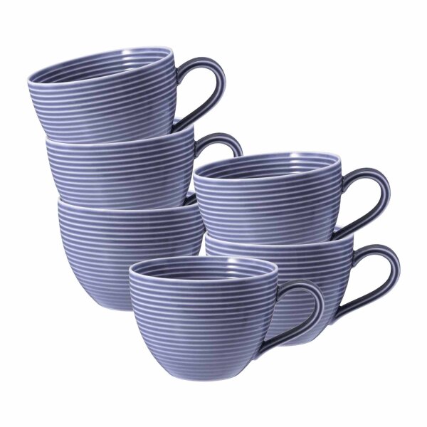 Seltmann Weiden Beat Color Glaze Kaffeetasse 0,26 l 6er Set - Fliederblau