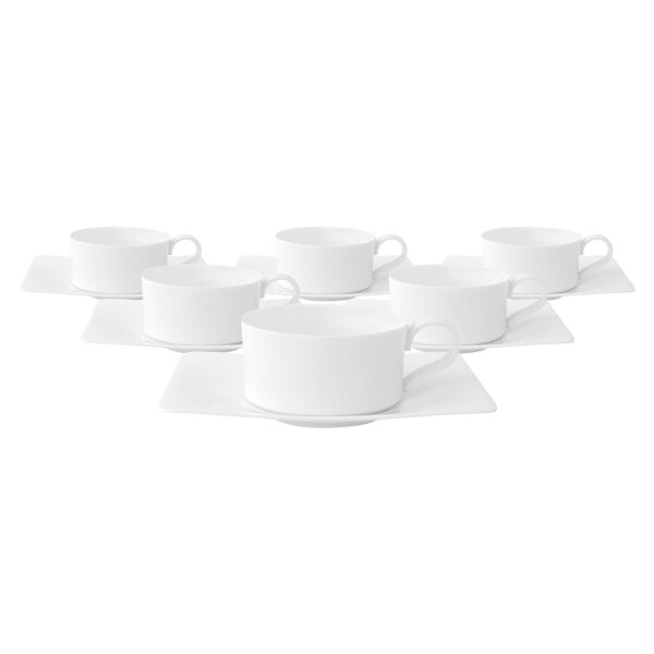 Villeroy & Boch Modern Grace Teetasse mit Untertasse 150 ml 6er Set