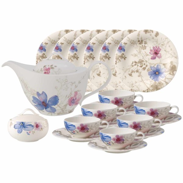 Villeroy & Boch Mariefleur Gris Basic Teeservice 20-teilig